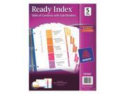 Avery 1 to 5 Tab Tabbed Index Dividers Multicolor 1EA 13154