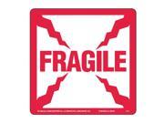 Labelmaster Fragile Lbl 4inx4in Paper Red White 500 L71