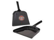 DUST PAN HVY DTY STEEL BLACK