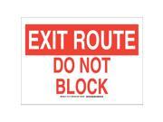 Exit Sign Brady 127175 10 Hx14 W