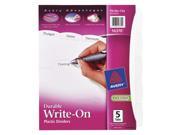 Avery 1 to 5 Tab Tabbed Index Dividers White 1EA 16370