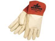 MCR SAFETY Glove MIG TIG Cowhide Cream L PR 4950L