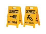 Brady Floor Stand Sign Wet Paint 20in.Hx12in.W 92283