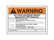 Accuform Signs Label 3 1 2x5 Warning Arc Flash and LELC318