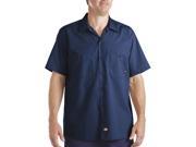 Short Slv Indstrl Shirt Poplin Navy 2X