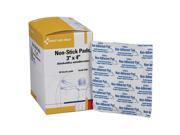 First Aid Only Non Stick Pad Sterile White 3 in. W PK50 I256GR