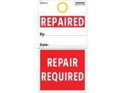 ELECTROMARK 5754C0 Repaired Tag 5 3 4 x 3 In R Wht PK25