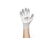 MCR Safety 9683L 15 Gauge Smooth Nitrile Coated Gloves Size L Gray White