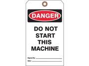 Danger Tag See All Industries DTUF G37 7 Hx4 W