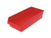 Red Shelf Bin 35 lb Capacity 30014RED Akro Mils