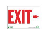 Zing Exit Sign 7 in H Exit Red White Surface 1081G