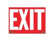 Zing Exit Sign 10 in. H x 14 in. W White Red 2078G