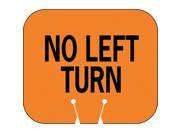 TAPCO 535 00017 Traffic Cone Sign Orng Blk No Left Turn