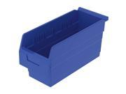 AKRO MILS 30866BLUE Shelf Bin 6 5 8 In. W 8 In. H Blue