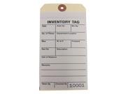 BADGER TAG LABEL CORP 28002C2 Two Part Inventory Tag Cardstock PK100