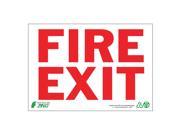 Zing Fire Sign 7inH x 10inW Fire Exit Surface 1079G