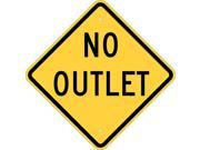 Text No Outlet B 401 Plastic Traffic Sign Height 24 Width 24