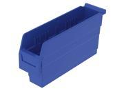 AKRO MILS 30846BLUE Shelf Bin 4 1 8 In. W 8 In. H Blue