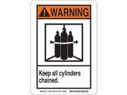 Brady Warning Sign 10 x 7 In. Aluminum 126492