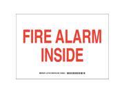 Fire Alarm Sign Brady 127192 10 Hx14 W