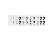 Brady Number Label 2 Black White 5 8 Character Height 1 EA 9712 2