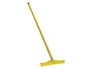 Vikan 24 W Straight Rubber Floor Squeegee With Handle Yellow 71606 29606