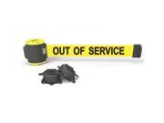 BANNER STAKES MH5005 Magnetic Belt Barrier Out of Service Ylw G1585617
