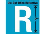 Reflective White Die Cut Reflective Letter Label Stranco Inc DWR 2 R 5