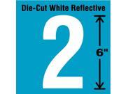 STRANCO INC DWR 6 2 EA Die Cut Reflective Number Label