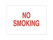 BRADY 89154 No Smoking Sign 5 x 14 in. Red White