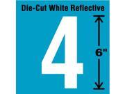 STRANCO INC DWR 6 4 EA Die Cut Reflective Number Label
