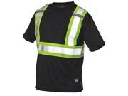 WORK KING S39211 XL BLK Hi Vis T Shirt Black XL G1872851