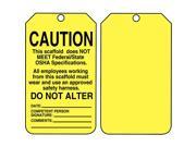 ACCUFORM SIGNS TSS102CTP Caution Tag 5 3 4 x 3 1 4 PK25