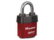 Master Lock 6121Red Lockout Padlock Red Steel 1 1 2 In. W G3887269