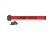 BANNER STAKES MH7008 Magnetic Belt Barrier 7 ft Dngr Keep Out G2455805