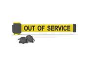 BANNER STAKES MH7005 Belt Barrier 7 ft.L Out of Service Yllw G2455839