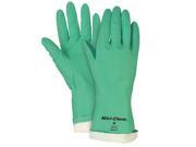 MCR Safety 5319 Nitrile Chemical Resistant Gloves 15 mil Thickness Flock Lining Size L Green PR 1