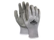 MCR Safety 9688L 10 Gauge Textured Latex Coated Gloves Size L Gray
