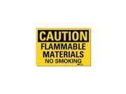 Lyle Safety Sign Flammable No Smoking 10in.W U4 1313 RD_10X7