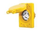 HUBBELL WIRING DEVICE KELLEMS HBL65W47 Watertight Locking Receptacle 15 Yellow