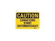 Lyle Safety Sign Conveyors Start Auto 7in.H U4 1158 RA_10X7