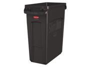RUBBERMAID 1956181 Utility Container 16 gal Plastic Brown G4036518