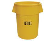 RUBBERMAID FG264353YEL Food Grade Waste Container 44 gal. Ylw G4014580