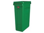 RUBBERMAID 1956186 Utility Container 23 gal Plastic Green G4036597