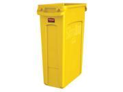 RUBBERMAID 1956188 Utility Container 23 gal Plastic Yellow G4036615