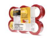 SCOTCH 3199 Carton Sealing Tape Clear Red 109 yd PK6