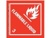 Jj Keller Flammable Liquid Label 4 in. H PK500 290