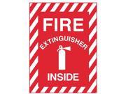 Zing Fire Sign 14inH Fire Extinguisher Inside 2890S
