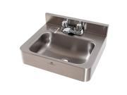 DURA WARE 1950 1 CSS Lavatory Sink With Faucet Silver