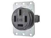 BRYANT 8360FR Receptacle Blk 60A Thermoplastic Polymer G4438430